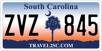 SC license plate ZVZ845