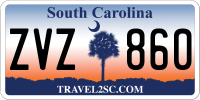 SC license plate ZVZ860