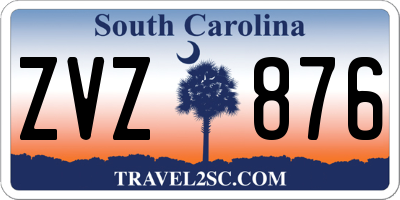 SC license plate ZVZ876
