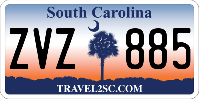 SC license plate ZVZ885