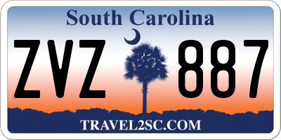 SC license plate ZVZ887