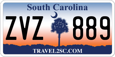 SC license plate ZVZ889