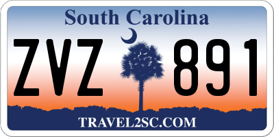 SC license plate ZVZ891