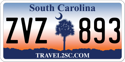 SC license plate ZVZ893