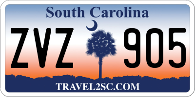 SC license plate ZVZ905