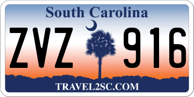 SC license plate ZVZ916