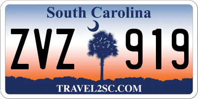 SC license plate ZVZ919