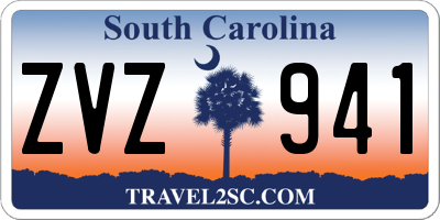 SC license plate ZVZ941