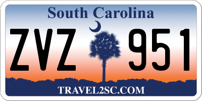 SC license plate ZVZ951