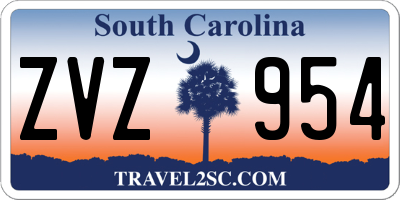 SC license plate ZVZ954