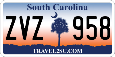 SC license plate ZVZ958