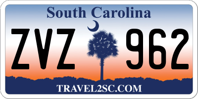 SC license plate ZVZ962
