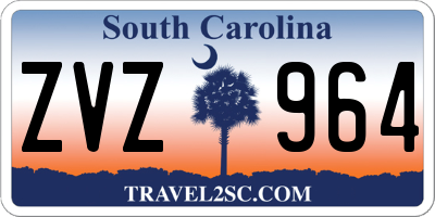 SC license plate ZVZ964