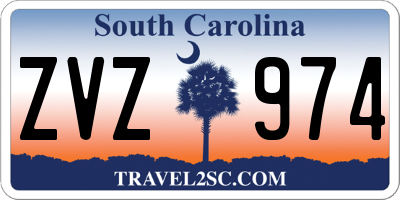 SC license plate ZVZ974