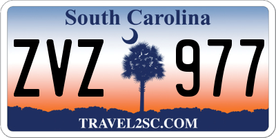 SC license plate ZVZ977