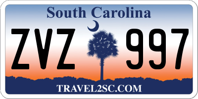 SC license plate ZVZ997