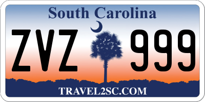 SC license plate ZVZ999