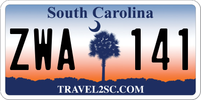 SC license plate ZWA141