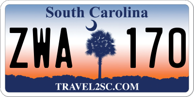 SC license plate ZWA170