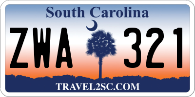 SC license plate ZWA321