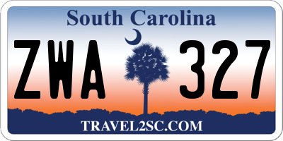 SC license plate ZWA327