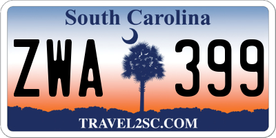 SC license plate ZWA399