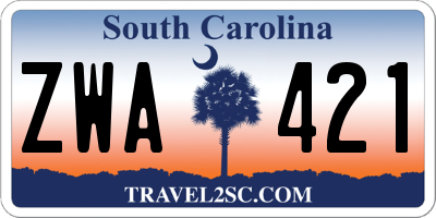SC license plate ZWA421