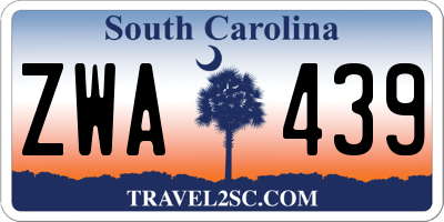 SC license plate ZWA439