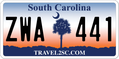 SC license plate ZWA441