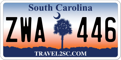 SC license plate ZWA446
