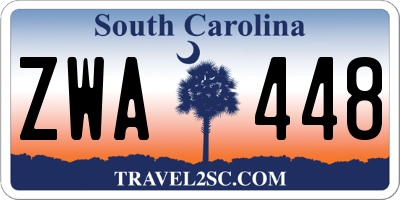 SC license plate ZWA448