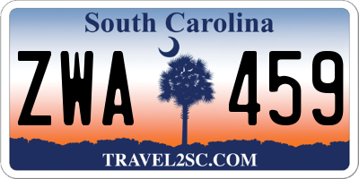 SC license plate ZWA459