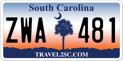 SC license plate ZWA481