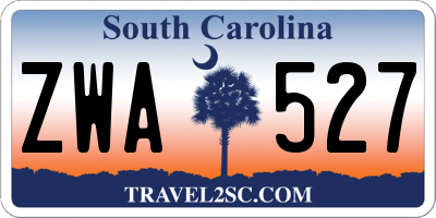 SC license plate ZWA527