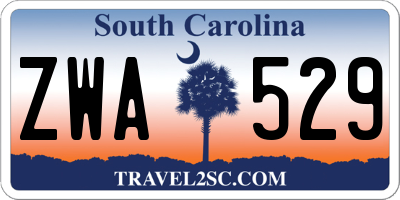 SC license plate ZWA529