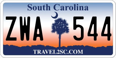 SC license plate ZWA544