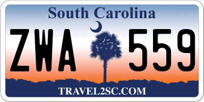 SC license plate ZWA559