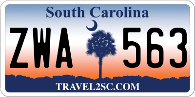 SC license plate ZWA563