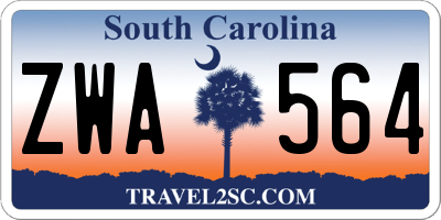 SC license plate ZWA564