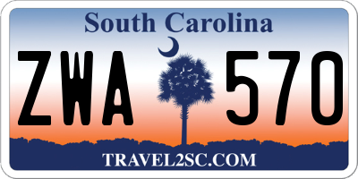SC license plate ZWA570