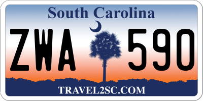 SC license plate ZWA590