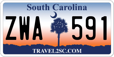 SC license plate ZWA591
