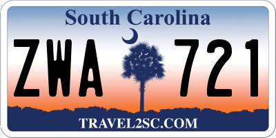 SC license plate ZWA721