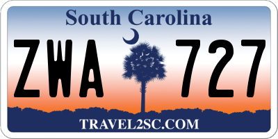 SC license plate ZWA727