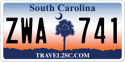 SC license plate ZWA741