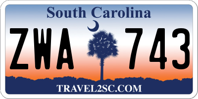 SC license plate ZWA743
