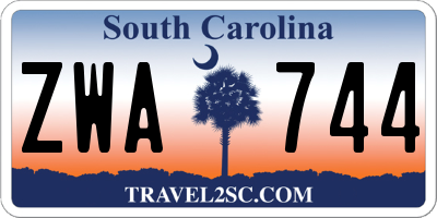 SC license plate ZWA744