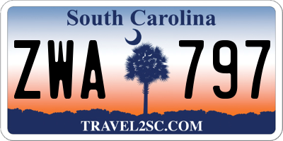SC license plate ZWA797