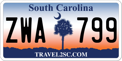 SC license plate ZWA799