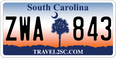SC license plate ZWA843